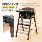 Convertible High Chairs for Babies & Toddlers. 5-in-1 Adjustable High Chair - Image 6