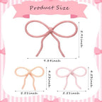 Barydat 6 Pcs Pink Bow Wall Decor Girls Coquette Nursery Decoration Room Decor - Image 2