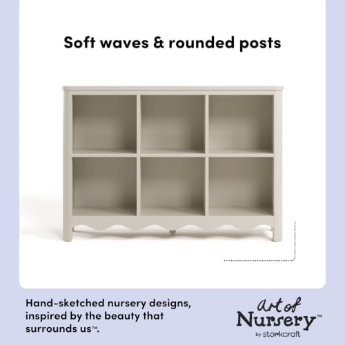 Storkcraft Casablanca 6 Cube Organizer Bookcase, Frosted Oat - Image 4