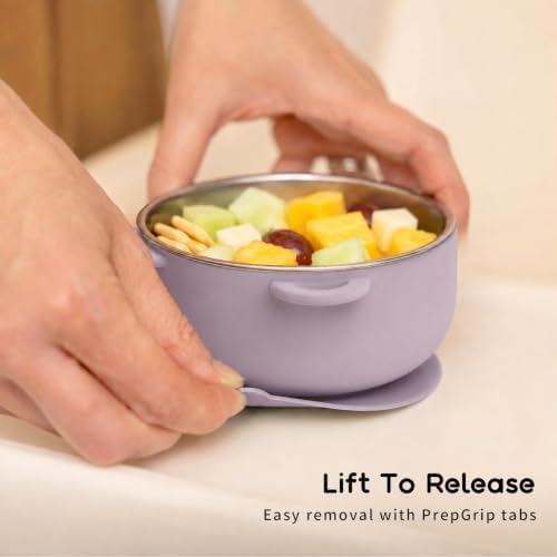 Bakpoco 2-in-1 Stainless Steel Baby Bowls, Leak-Proof Lids & Suction Silicone - Image 5