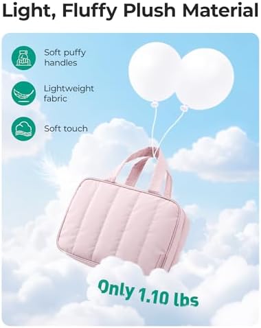 BAGSMART Travel Toiletry Bag for women, Portable Hanging Hook Makeup Bag - Image 6