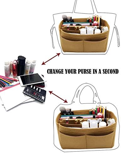 LEXSION Felt Purse Organizer Insert, Tote Bag Shaper Dividers - Image 5