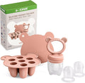 JEXFUN Baby Breastmilk Popsicle Molds & Baby Fruit Food Feeder Pacifier Combo by JEXFUN