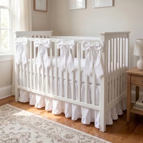 Smoothnovelty White Crib Bed Skirts - Image 4