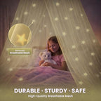 Bollepo Yellow Bed Canopy for Girls - Image 4