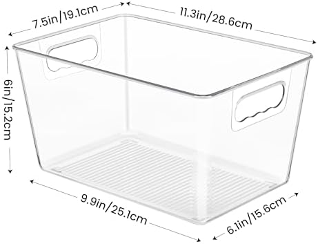 YIHONG Clear Pantry Storage Organizer Bins, 20 Pack Plastic Food Storage Bins - Image 2