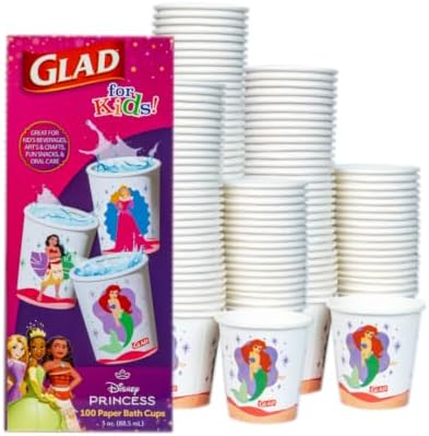 Glad for Kids Disney Princess Mini Paper Cups, 3 Oz by GladTrashFoodStorage