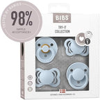 BIBS Try-It Collection | 4-Pack Soothers | BPA-Free Round, Anatomical & by BIBS