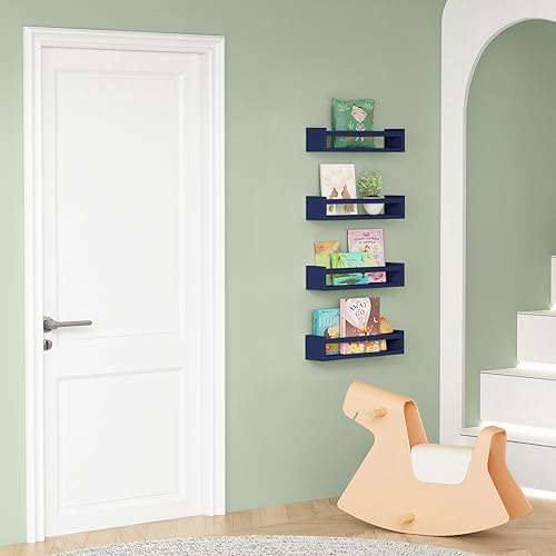 Forbena Navy Blue Floating Nursery Book Shelves - Image 5