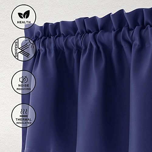 Hiasan Navy Blue Valance Curtains - Image 2