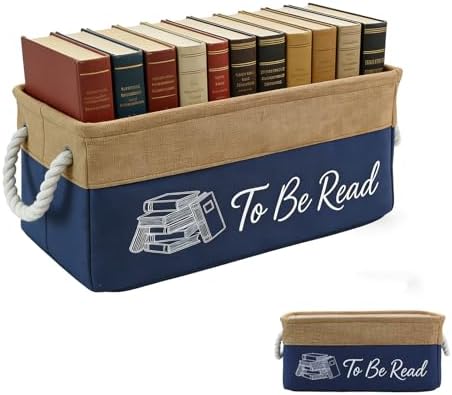 TBR Book Storage Basket Bin by SKYJORMY