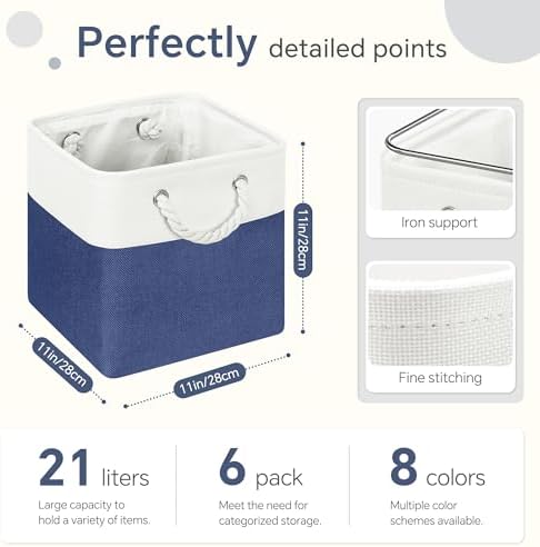 FinishingBo 11 inch Cube Storage Bin - Image 5