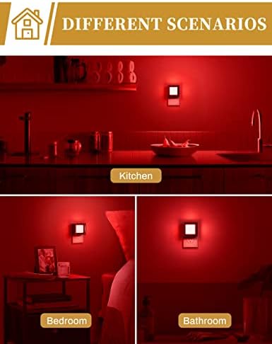 DORESshop Red Night Light, Night Lights Plug Into Wall, Light Sensor - Image 6