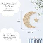 BEBE BASK Handmade Rattan Moon Wall Decor - Image 4