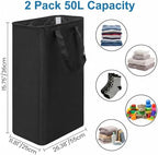 efluky 2 Pack Slim Laundry Basket, Narrow Laundry Hamper - Image 2