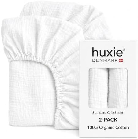 Crib Sheets, 100% Organic Cotton Muslin by huxie