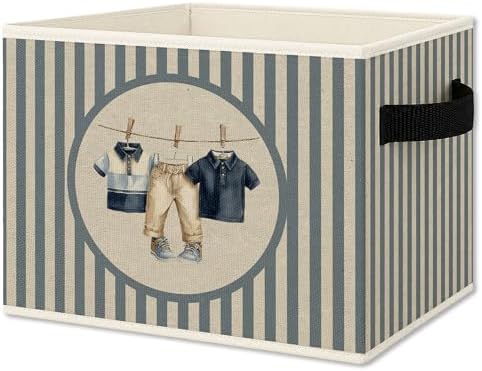 Boy Nursery Foldable Storage Bins Box by Unknown