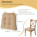 Chair Cushions for Dining Chairs Set of 4, Cappuccino - Image 2