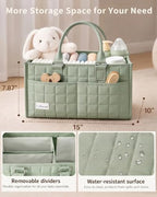 Baby Diaper Caddy Organizer, Portable Nursery Storage Basket - Image 3
