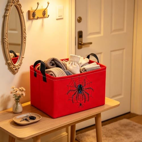 Essme Rectangular Spider Baskets, Halloween Storage Box, Cute Basket - Image 5
