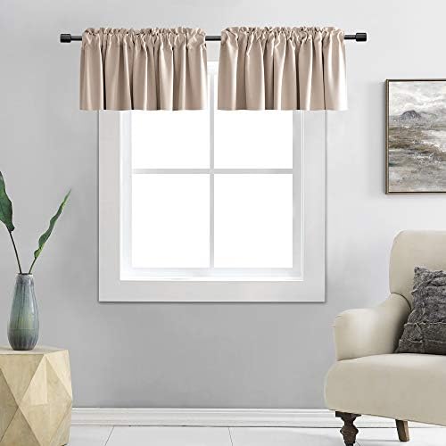DONREN Warm Taupe Window Curtain Valances by DONREN