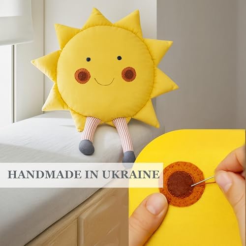 Sun Shaped Decorative Pillow – Boho Nursery Decor & Sunshine Room Accent – - Image 4