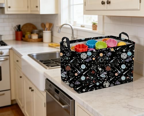 Sanjiaofeng Rectangular Moon and Stars Basket Waterproof Foldable Kids Laundry - Image 4