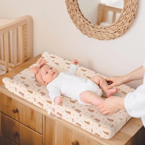 lulumoon Muslin Changing Pad Cover: 32x16 Fit Standard Rectangle Pad - Image 2