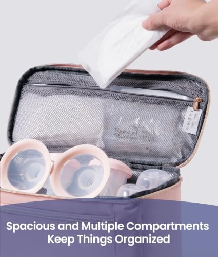 NCVI Breast Pump Storage Bag, Large Capacity, Waterproof Lining - Image 4