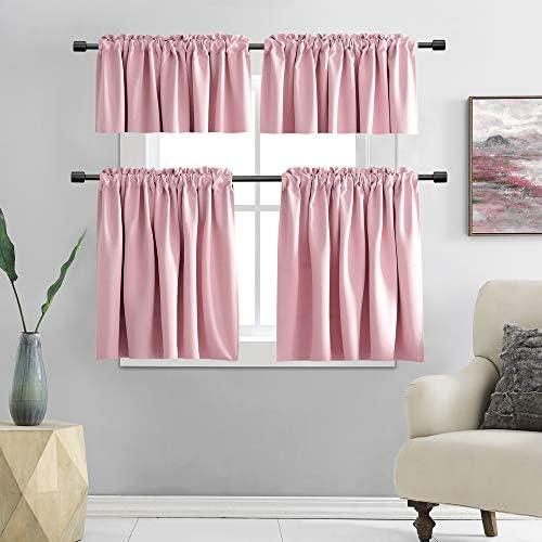 DONREN Pink Blackout Valances for Nursery Window Valances for Girls Room - Image 5