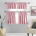 DONREN 2 Panels Pink Blackout Valances - Image 5