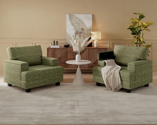 Rexulqo Oversized Accent Chair Set of 2, Armrest Organizer by REXULQO