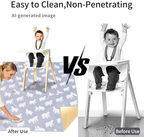 Non-Slip Baby Splat Mat for Under High Chair - Image 3