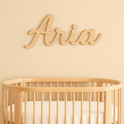 Personalized Hardwood Baby Name Sign by HomeWetBar