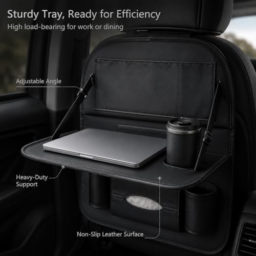 2 Pack Leather Look Car Backseat Organizer - Image 4