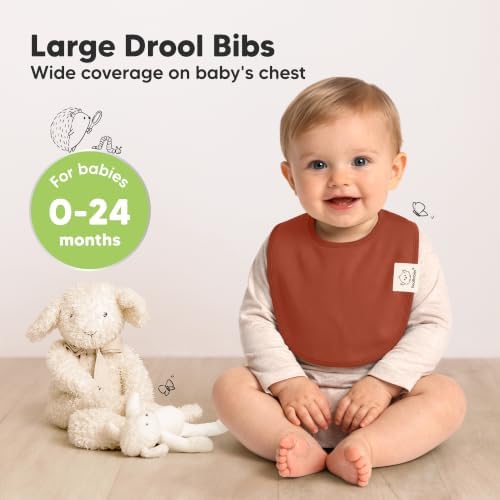 KeaBabies 8-Pack Organic Baby Bibs - Image 2