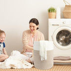 Woven Cotton Rope Laundry Basket, 15x20 Laundry Hamper - Image 4