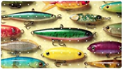 Bathtub Mat Non Slip 26.8x15.1 Inch, Fishing Baits Shower Mat by Anna+Cowper