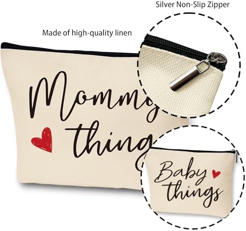 Mommy and Baby Matching Pouch Set, Mommy Things and Baby Things Bags, Gifts - Image 3