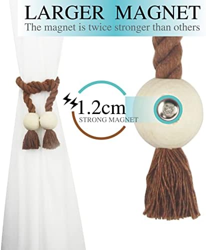 Magnetic Curtain Tiebacks Decorative Tie Back Drapes Holdbacks Nieffeiy - Image 4