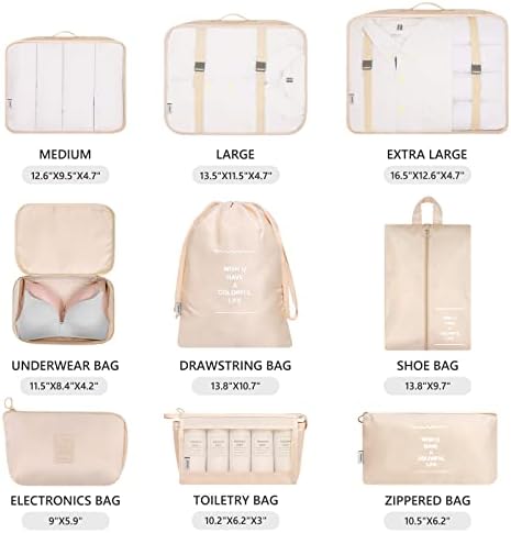Mossio 9 Set Packing Cubes - Image 3