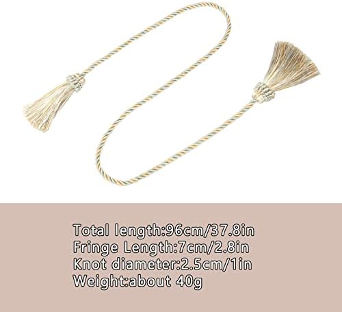 Curtain Tiebacks Handmade Curtain Holdbacks Rope - Image 2