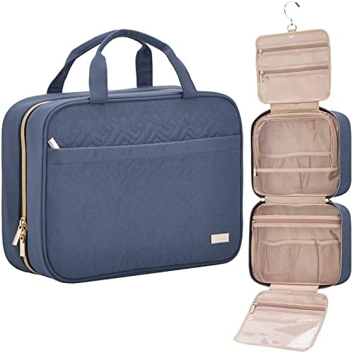 NISHEL Travel Toiletry Bag for women, Portable Hanging makeup Organizer by NISHEL