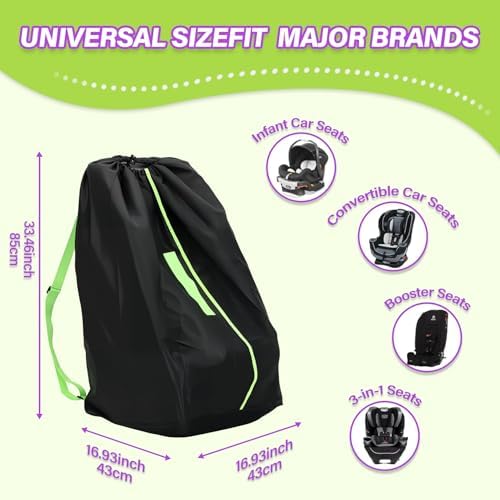 Saranna Car Seat Travel Bag for Airplane: Car Seat Bags for Air Travel Fit All - Image 4
