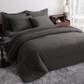 NTBAY Queen Microfiber Bed in a Bag, Comforter Set 7 Piece, Dark Grey by NTBAY