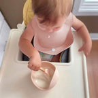 Ginbear Suction Baby Bowl Silicone Bib Spoon Set 6 M+ - Image 5
