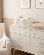 Blissful Diary Flannel Diaper Caddy Organizer & Gift Packaging, Off White - Image 7