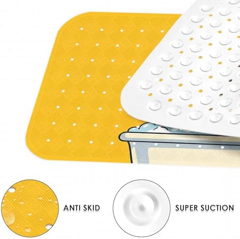 Bathtub Shower Mat 40X16 Inch, for Toddler, Cat Kawaii - Image 5