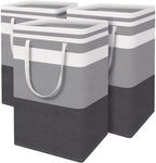 BlissTotes 3-Pack Laundry Basket, Collapsible Laundry Hamper by BlissTotes