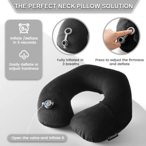 Keemall Inflatable Travel Neck & Shoulder Pillow - Image 2